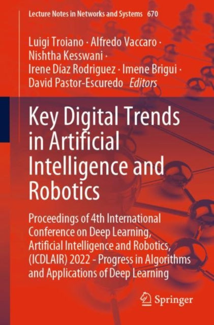 Book cover of: Key Digital Trends in Artificial Intelligence and Robotics. By: Luigi Troiano