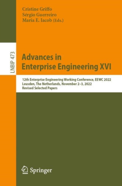 Book cover of: Advances in Enterprise Engineering XVI. By: Cristine Griffo