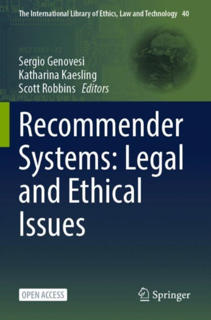 Book cover of: Recommender Systems: Legal and Ethical Issues. By: Sergio Genovesi
