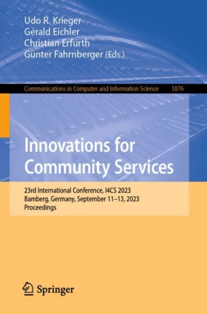 Book cover of: Innovations for Community Services. By: Udo R. Krieger