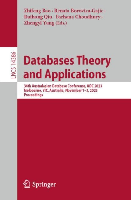 Book cover of: Databases Theory and Applications. By: Zhifeng Bao