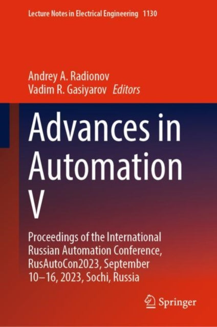 Book cover of: Advances in Automation V. By: Andrey A. Radionov