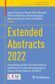 Book cover of: Extended Abstracts 2022. By: Ignasi Florensa
