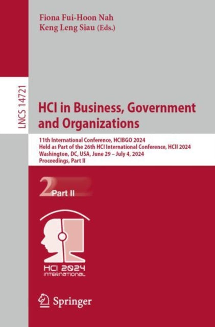 Book cover of: HCI in Business, Government and Organizations. By: Fiona Fui-Hoon Nah