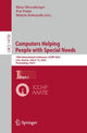 Book cover of: Computers Helping People with Special Needs. By: Klaus Miesenberger