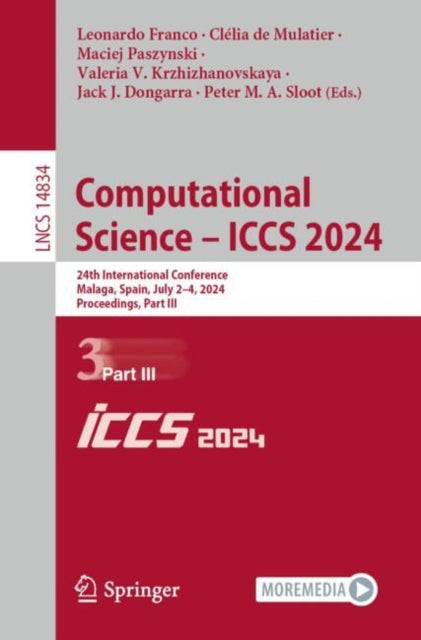 Book cover of: Computational Science – ICCS 2024. By: Leonardo Franco