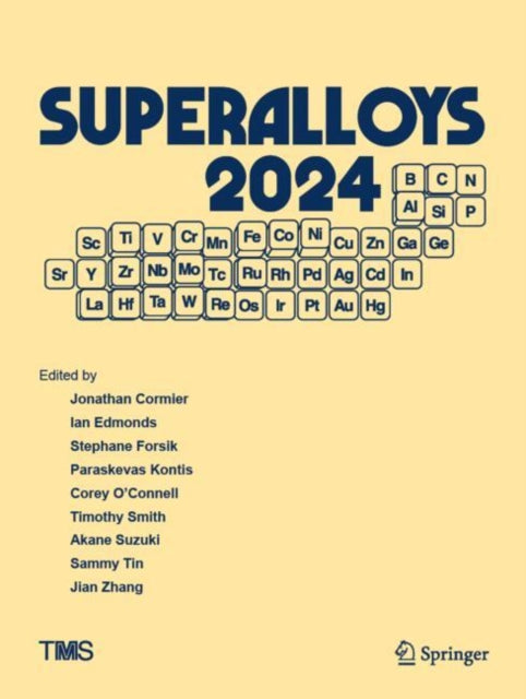 Book cover of: Superalloys 2024. By: Jonathan Cormier