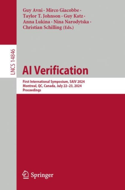 Book cover of: AI Verification. By: Guy Avni