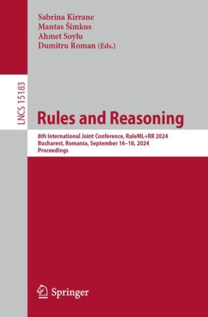 Book cover of: Rules and Reasoning. By: Sabrina Kirrane