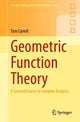 Book cover of: Geometric Function Theory. By: Tom Carroll