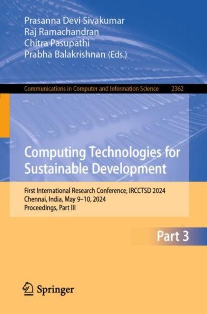 Book cover of: Computing Technologies for Sustainable Development