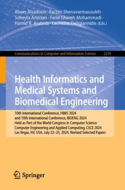 Book cover of: Health Informatics and Medical Systems and Biomedical Engineering