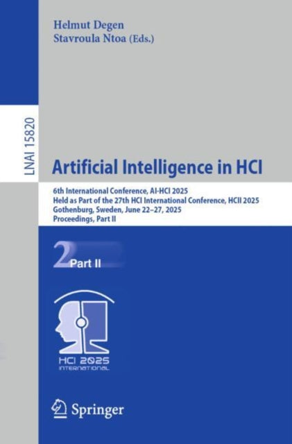 Book cover of: Artificial Intelligence in HCI