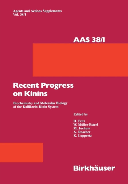 Book cover of: Recent Progress on Kinins. By: Bönner