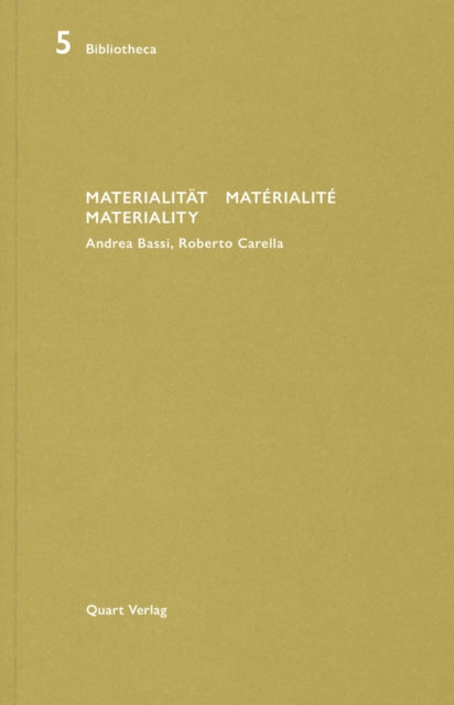 Book cover of: Materialitat/Materialite/Materiality