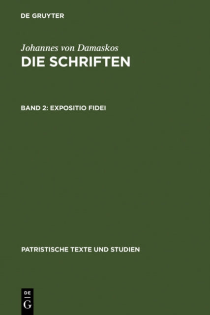 Book cover of: Expositio fidei