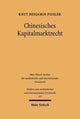Book cover of: Chinesisches Kapitalmarktrecht. By: Knut Benjamin Pissler