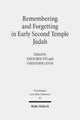Book cover of: Remembering and Forgetting in Early Second Temple Judah. By: Ehud Ben Zvi