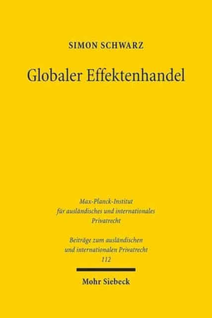 Book cover of: Globaler Effektenhandel. By: Simon Schwarz