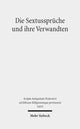 Book cover of: Die Sextusspruche und ihre Verwandten. By: Wilfried Eisele