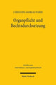 Book cover of: Organpflicht und Rechtsdurchsetzung. By: Christoph Andreas Weber