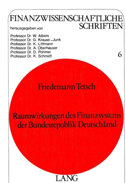 Book cover of: Raumwirkungen des Finanzsystems der Bundesrepublik Deutschland