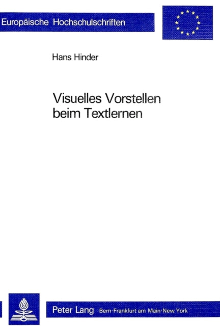 Book cover of: Visuelles Vorstellen beim Textlernen. By: Hans Hinder