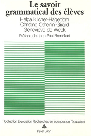 Le savoir grammatical des eleves