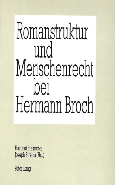 Book cover of: Romanstruktur und Menschenrecht bei Hermann Broch