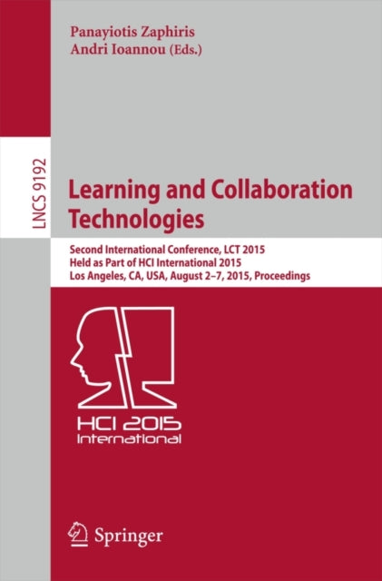Book cover of: Learning and Collaboration Technologies. By: Panayiotis Zaphiris