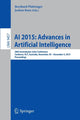 Book cover of: AI 2015: Advances in Artificial Intelligence. By: Bernhard Pfahringer