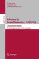 Book cover of: Advances in Neural Networks – ISNN 2016. By: Long Cheng
