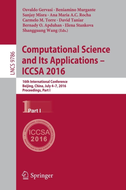 Computational Science and Its Applications – ICCSA 2016