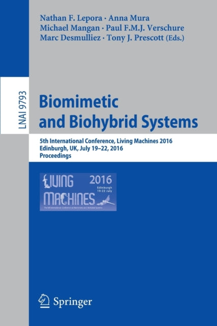 Book cover of: Biomimetic and Biohybrid Systems. By: Nathan F. Lepora