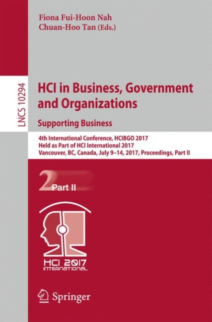 Book cover of: HCI in Business, Government and Organizations. Supporting Business. By: Fiona Fui-Hoon Nah