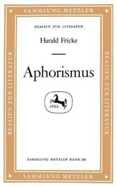 Book cover of: Aphorismus