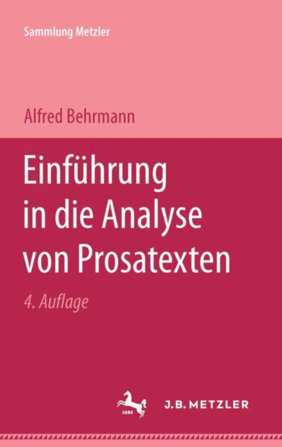 Book cover of: Einfuhrung in die Analyse von Prosatexten