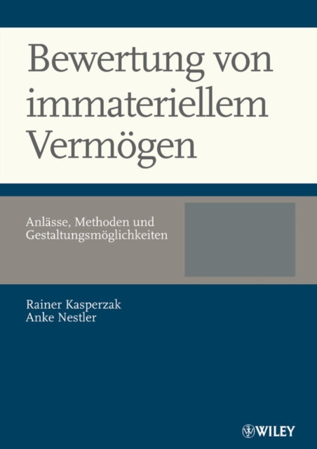Book cover of: Bewertung von immateriellem Vermogen. By: Rainer Kasperzak
