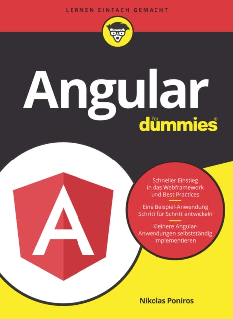 Book cover of: Angular fur Dummies. By: Nikolas Poniros