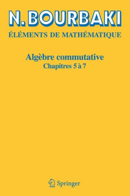 Algebre commutative