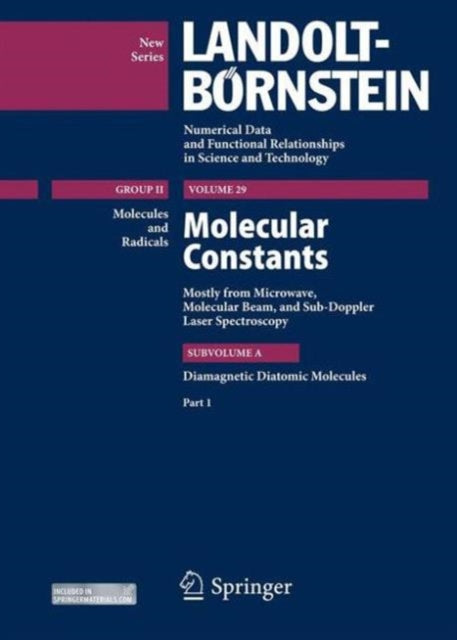Book cover of: Diamagnetic Diatomic Molecules, Part 1. By: Jean Demaison