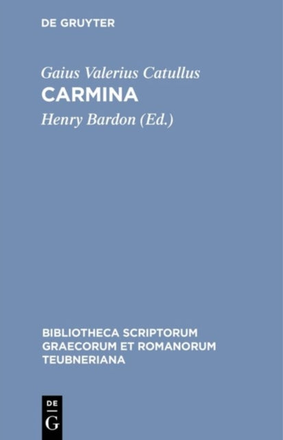 Book cover of: Carmina Pb. By: Gaius Valerius Catullus