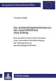 Book cover of: Der Aufwendungsersatzanspruch des Geschaeftsfuehrers ohne Auftrag