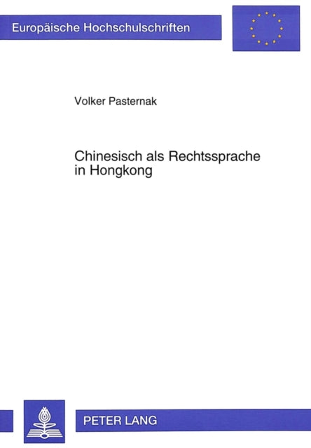 Book cover of: Chinesisch als Rechtssprache in Hongkong