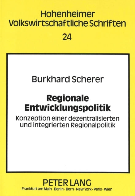 Book cover of: Regionale Entwicklungspolitik