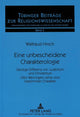 Book cover of: Eine unbescheidene Charakterologie