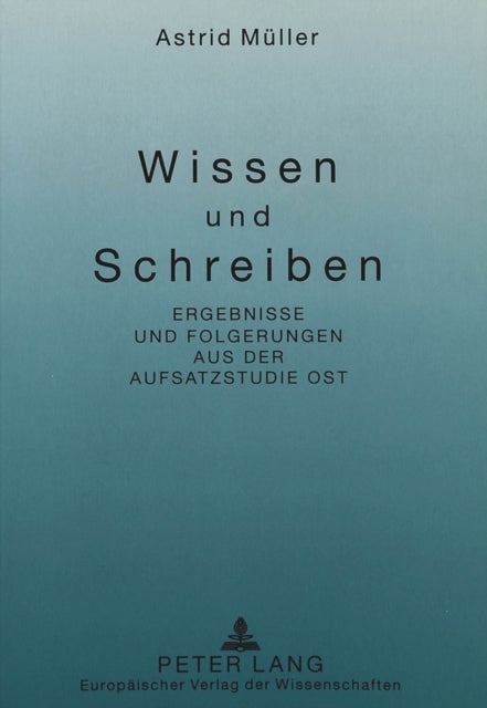Book cover of: Wissen und Schreiben
