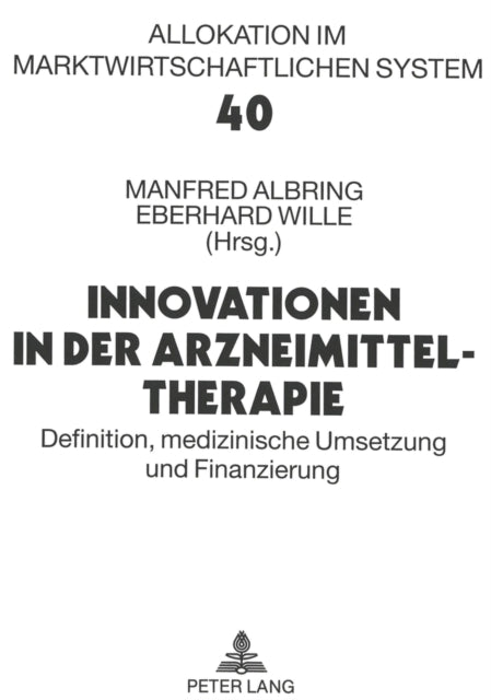 Book cover of: Innovationen in der Arzneimitteltherapie