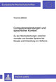 Book cover of: Computeranwendungen und sprachlicher Kontext. By: Yvonne Dittrich