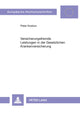 Book cover of: Versicherungsfremde Leistungen in der Gesetzlichen Krankenversicherung. By: Peter Kostorz